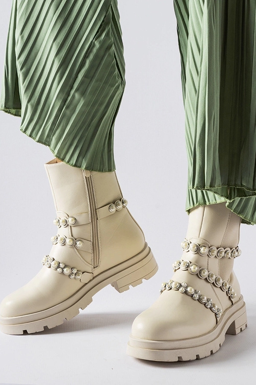 Black patent leather insulated boots...