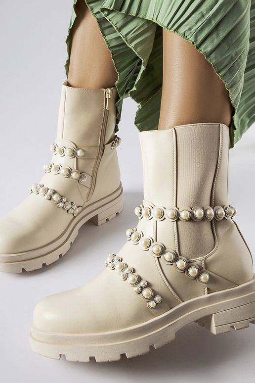 Black patent leather insulated boots...