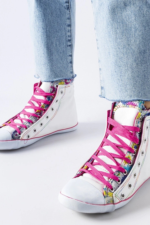 Pink neon Keri ankle sneakers