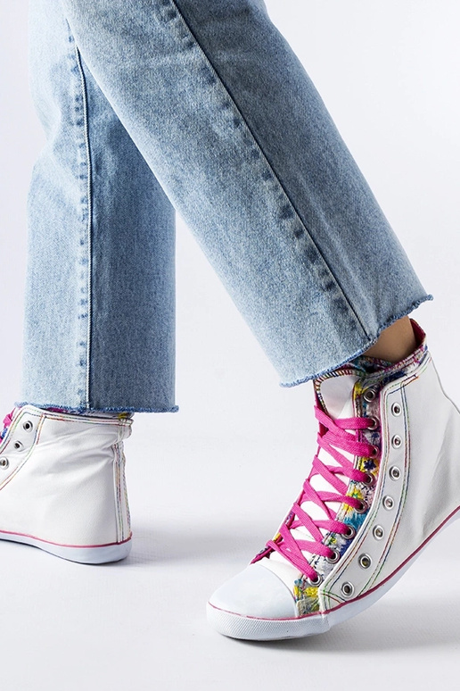 Pink neon Keri ankle sneakers