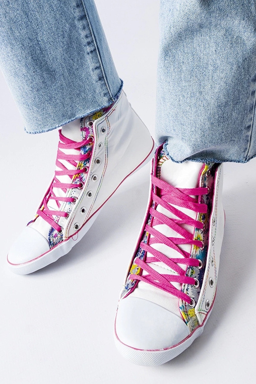 Pink neon Keri ankle sneakers