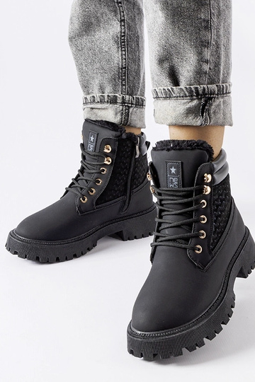 Beige insulated boots with...