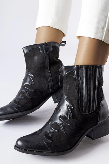 Black cowboy boots Aurore 2