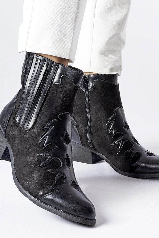 Black cowboy boots Aurore