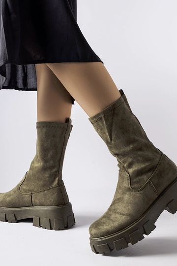 Zielone skarpetkowe botki... 2