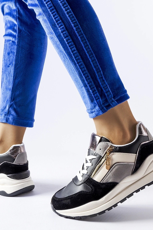 Biało-czarne sneakersy Cecchi