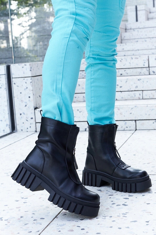 Black patent leather strada boots Black patent leather strada boots