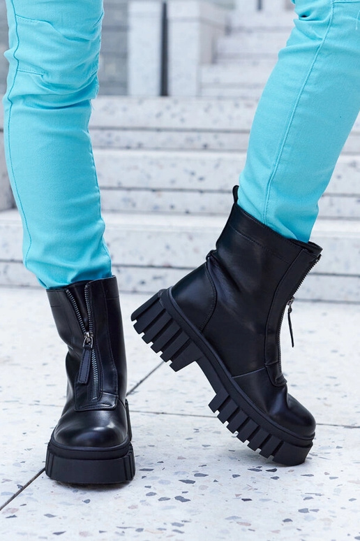 Black patent leather strada boots Black patent leather strada boots