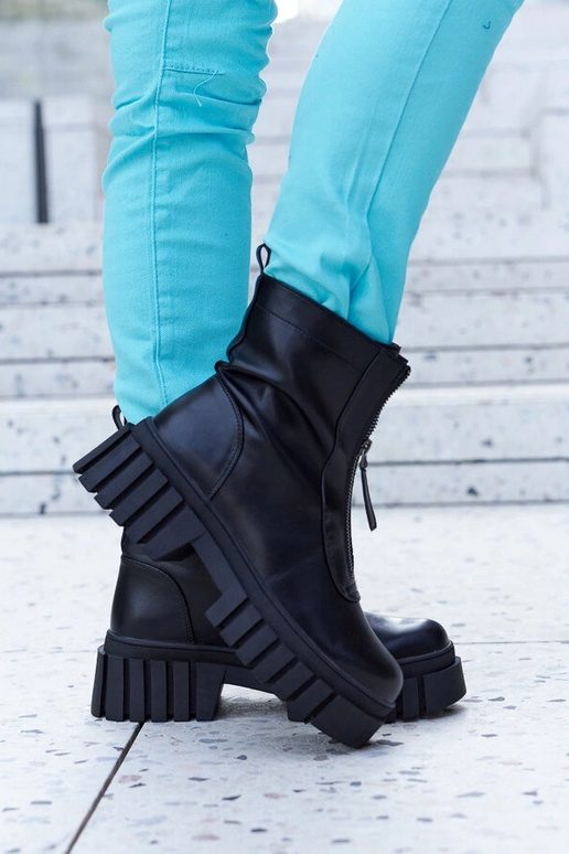 Black patent leather strada boots Black patent leather strada boots