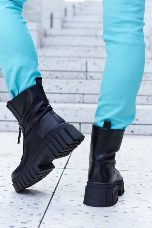 Black patent leather strada boots Black patent leather strada boots