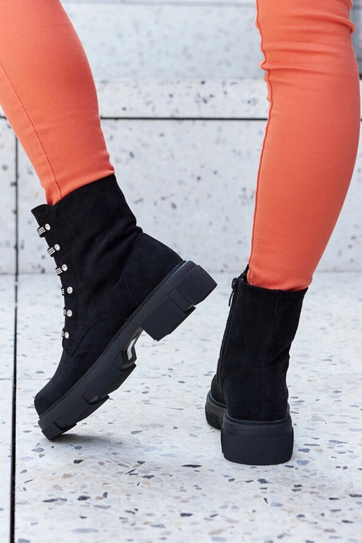 Black patent leather strada boots Black patent leather strada boots