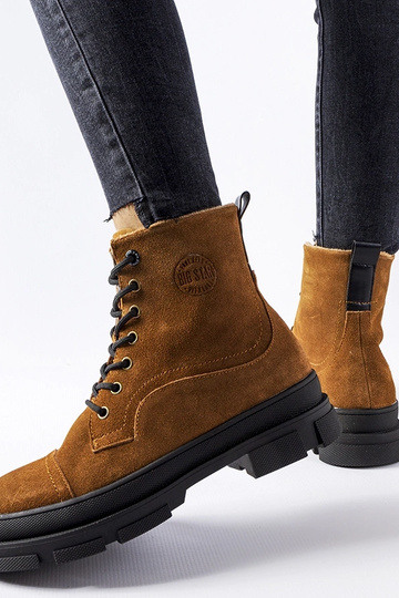 Brązowe skórzane workery... 2