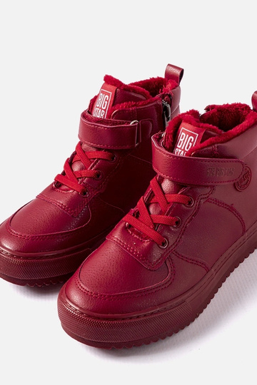 Czerwone ocieplane botki... 2