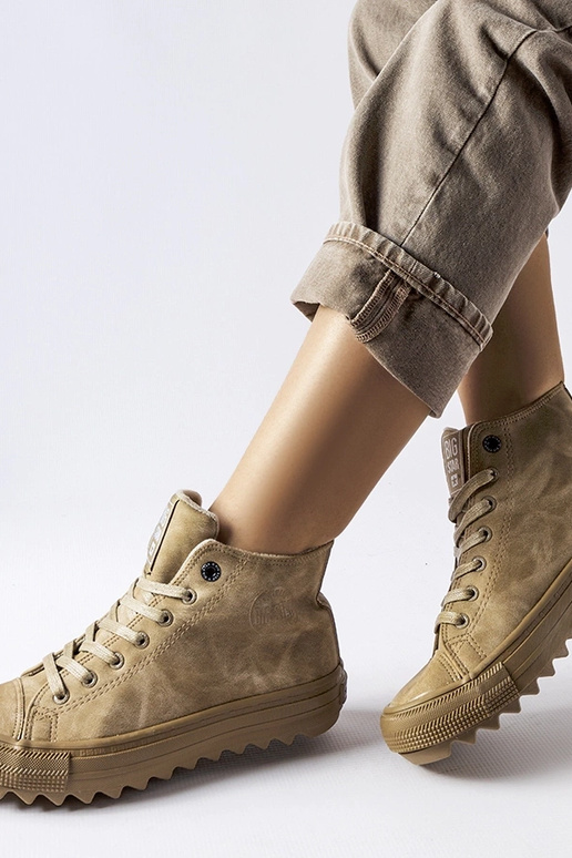 Beżowe ocieplane trampki Big Star...