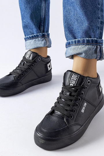 Czarne ocieplane sneakersy...