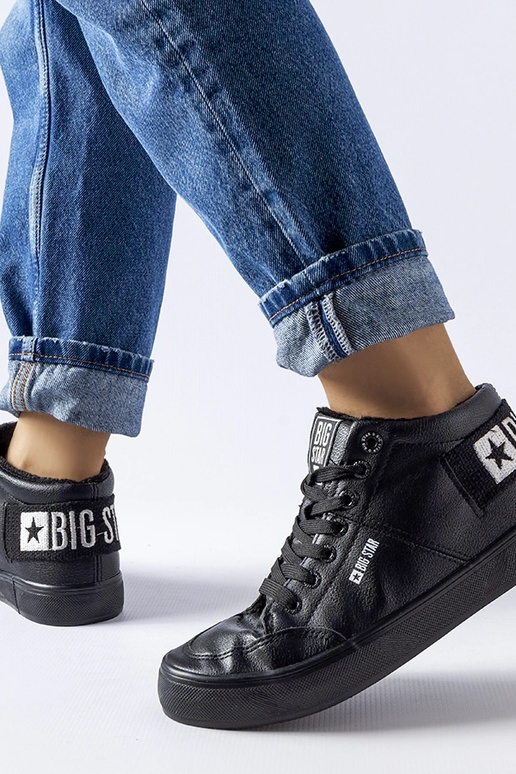 Czarne ocieplane sneakersy Big Star...