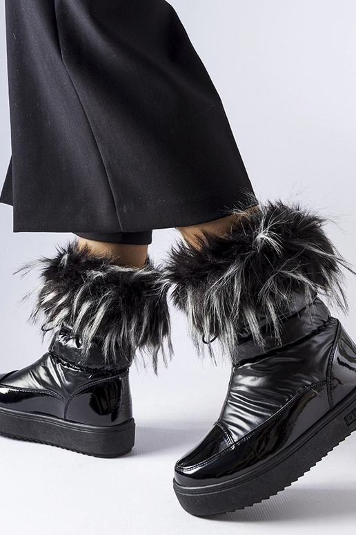 Czarne ocieplane śniegowce MM274379