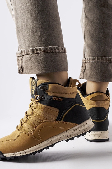 Beige insulated boots with...