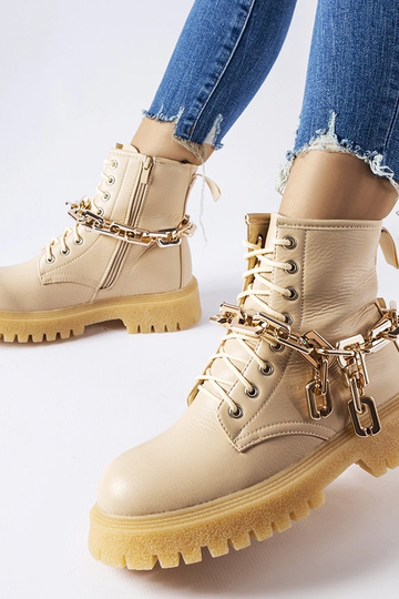 Beige insulated boots with... 2