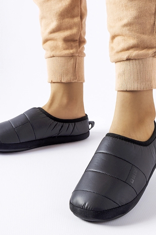 Grey slippers with fur insulated Valle