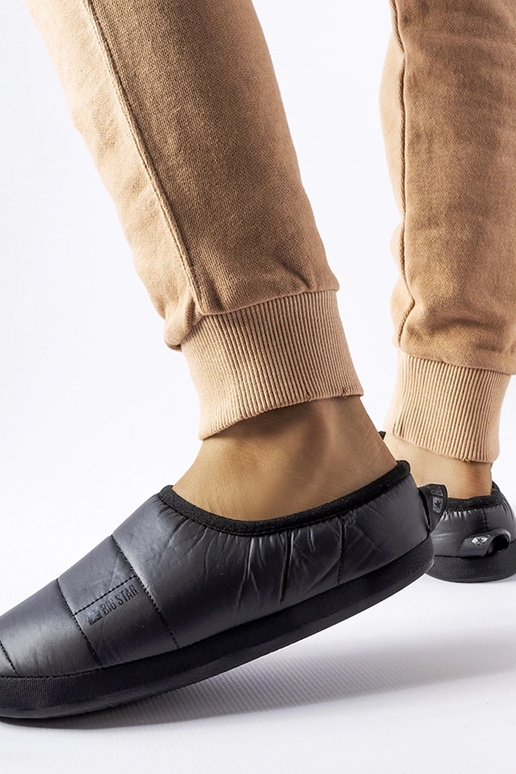 Grey slippers with fur insulated Valle