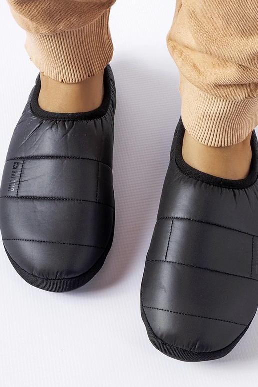 Grey slippers with fur insulated Valle