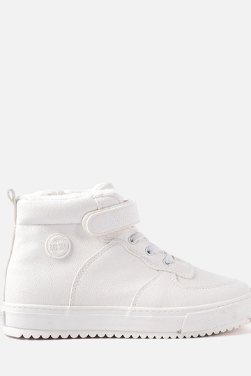 Białe ocieplane botki Big...