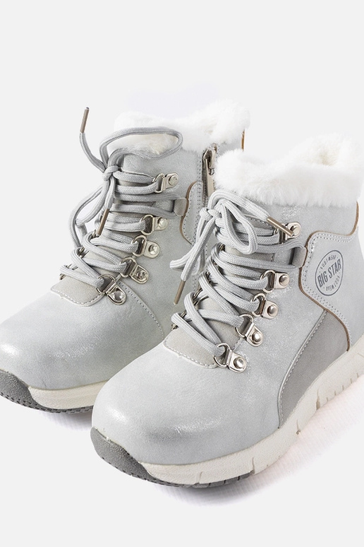 Szare ciepłe buty dziecięce Big Star...