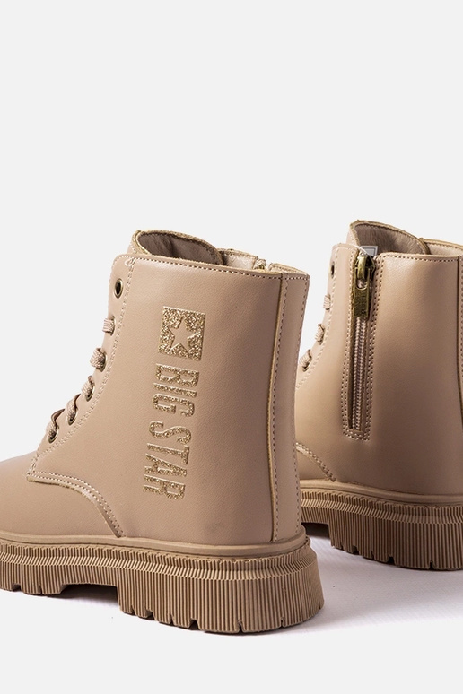 Beżowe botki ocieplane Big Star MM374154