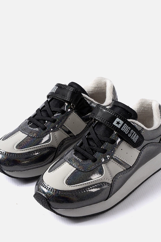 Czarne brokatowe sneakersy Big Star...