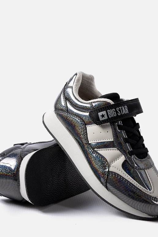 Czarne brokatowe sneakersy Big Star...