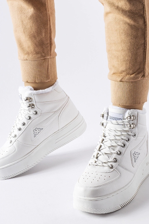 Białe ocieplane buty Kappa 243047 Fallou