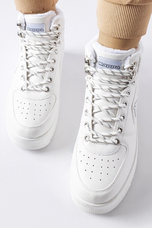 Białe ocieplane buty Kappa 243047 Fallou