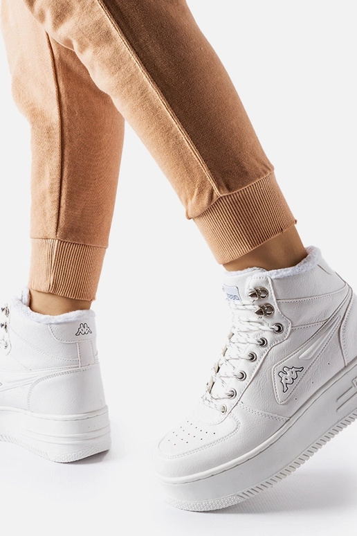 Białe ocieplane buty Kappa 243047 Fallou