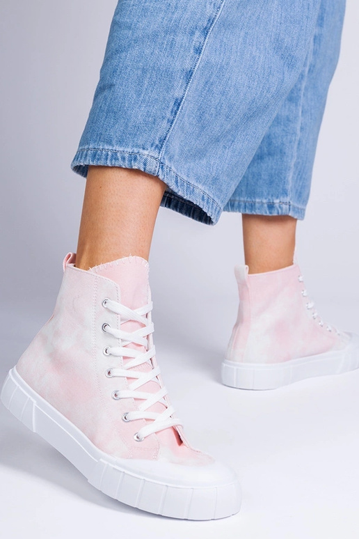 Różowe trampki za kostkę Citta