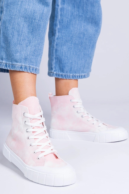 Różowe trampki za kostkę Citta