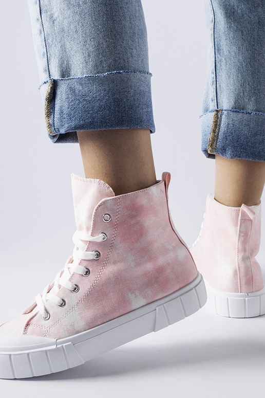 Różowe trampki za kostkę Citta