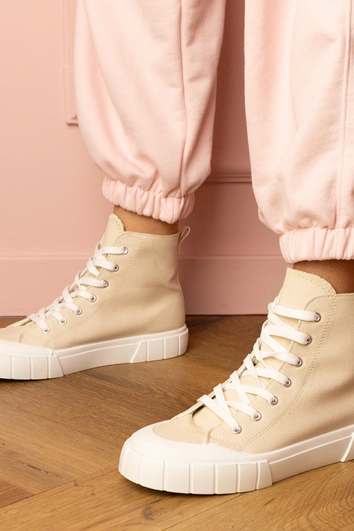 Beżowe trampki za kostkę Citta