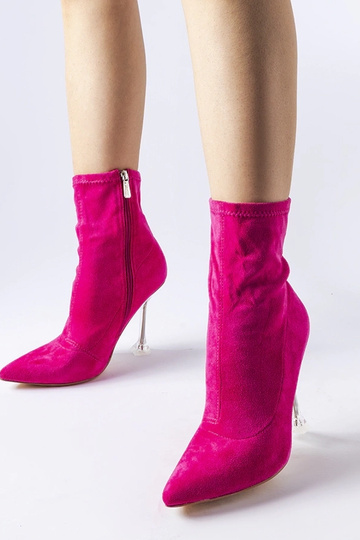 Black wedge heeled boots Etylioo 2