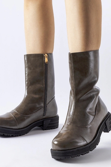 Ciemnoszare ocieplane botki...