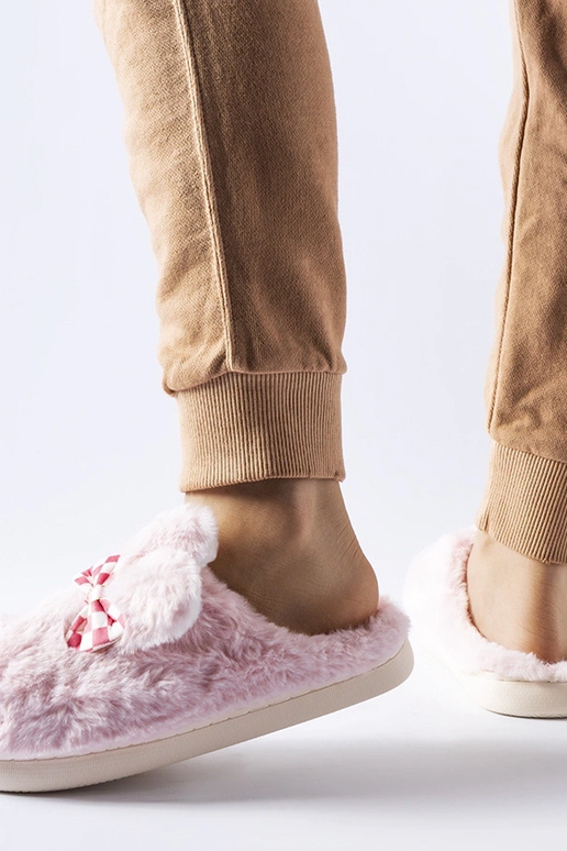 Black slippers with fur insulated Valle