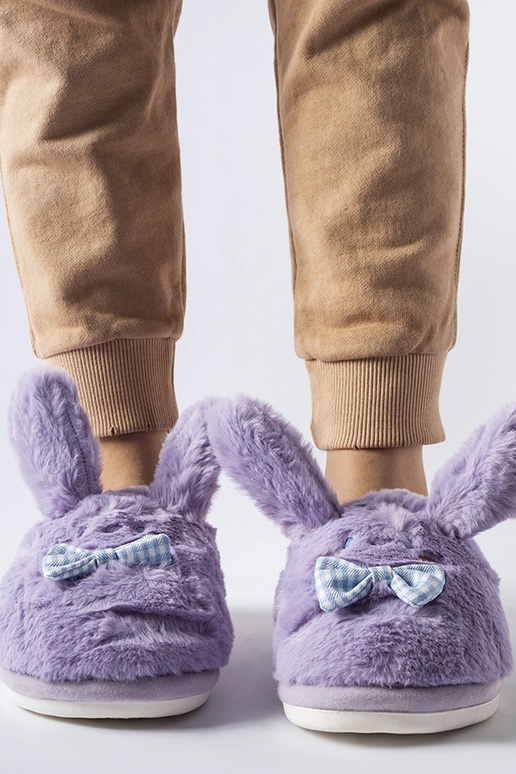 Black slippers with fur insulated Valle