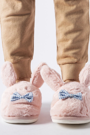 Black slippers with fur...