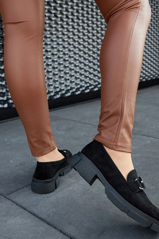 Czarne masywne mokasyny z klamerką... Czarne masywne mokasyny z klamerką...