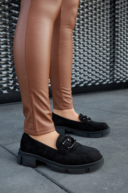 Czarne masywne mokasyny z klamerką... Czarne masywne mokasyny z klamerką...