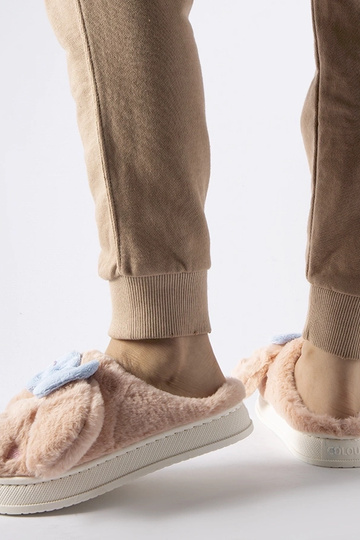 Black slippers with fur insulated Valle 2