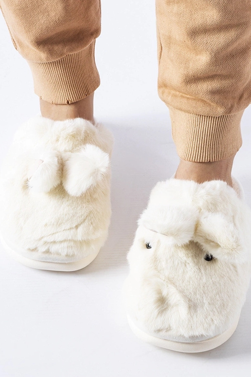 Black slippers with fur insulated Valle
