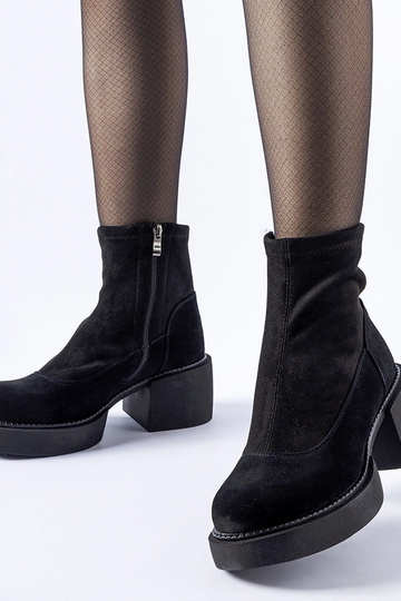 Black wedge heeled boots... 2