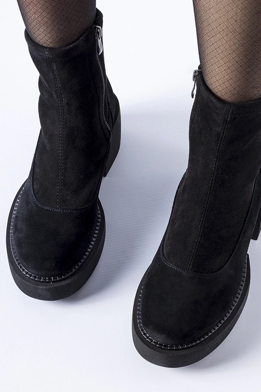 Black wedge heeled boots Etylioo Black wedge heeled boots Etylioo