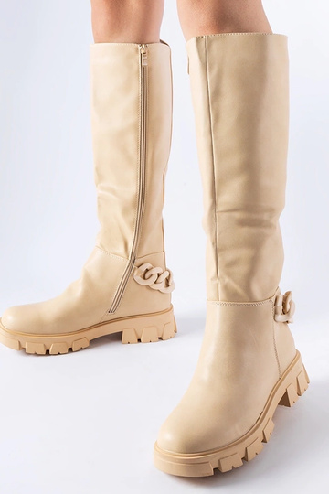 Black patent leather insulated boots Campi